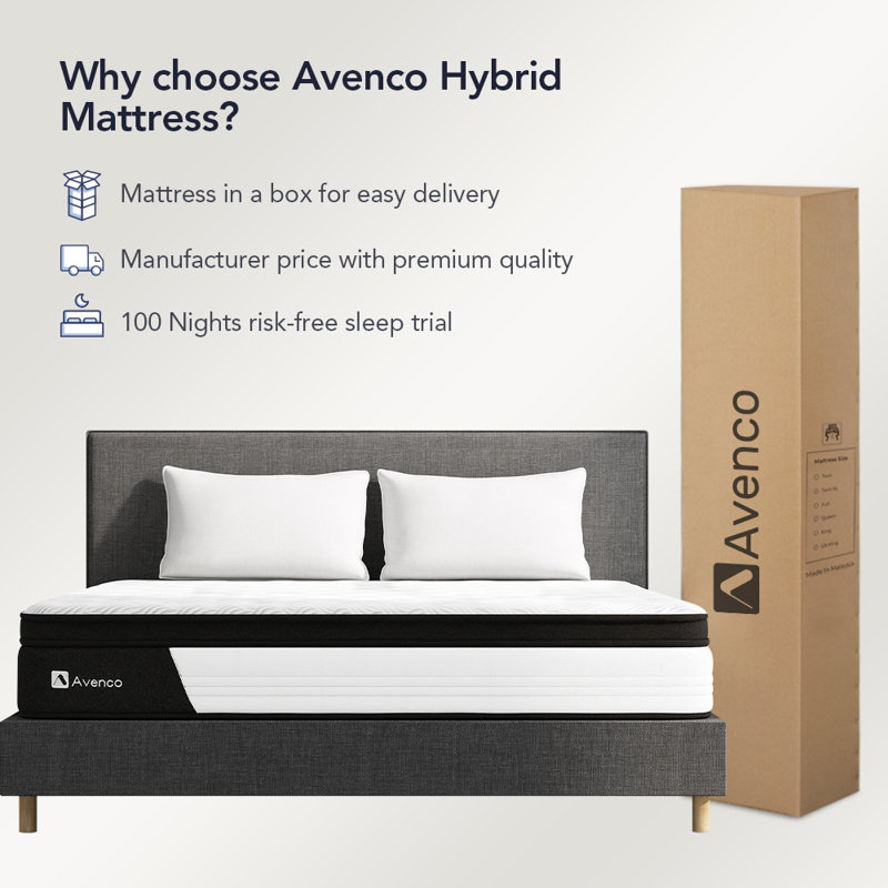 Avenco 10 Medium Pillow Top Hybrid Mattress Reviews Wayfair